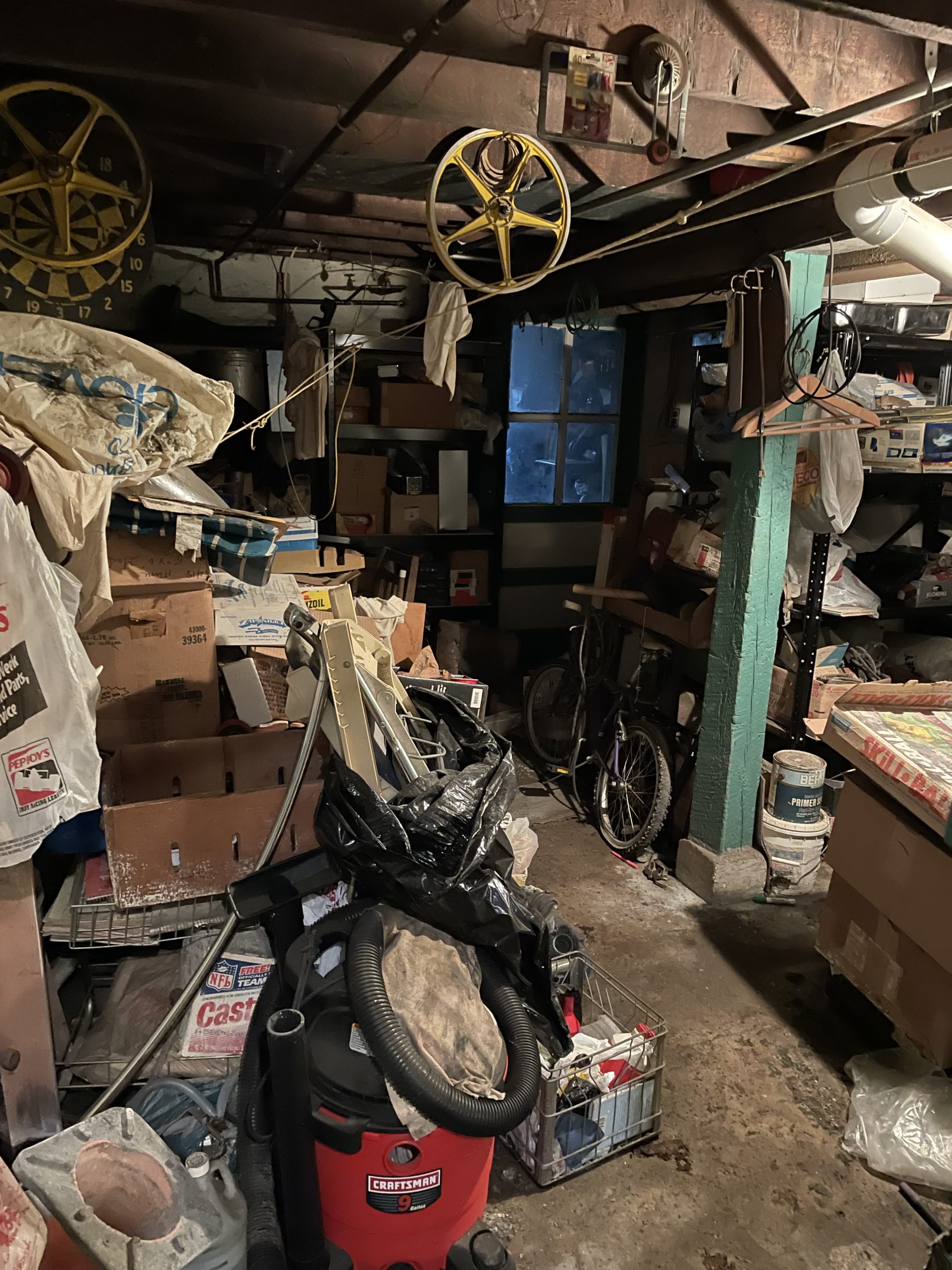 basement full of junk